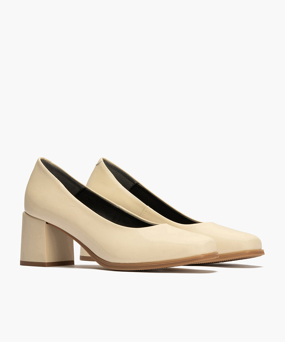 Zapato de Salón Mujer Tacón Alto Beige