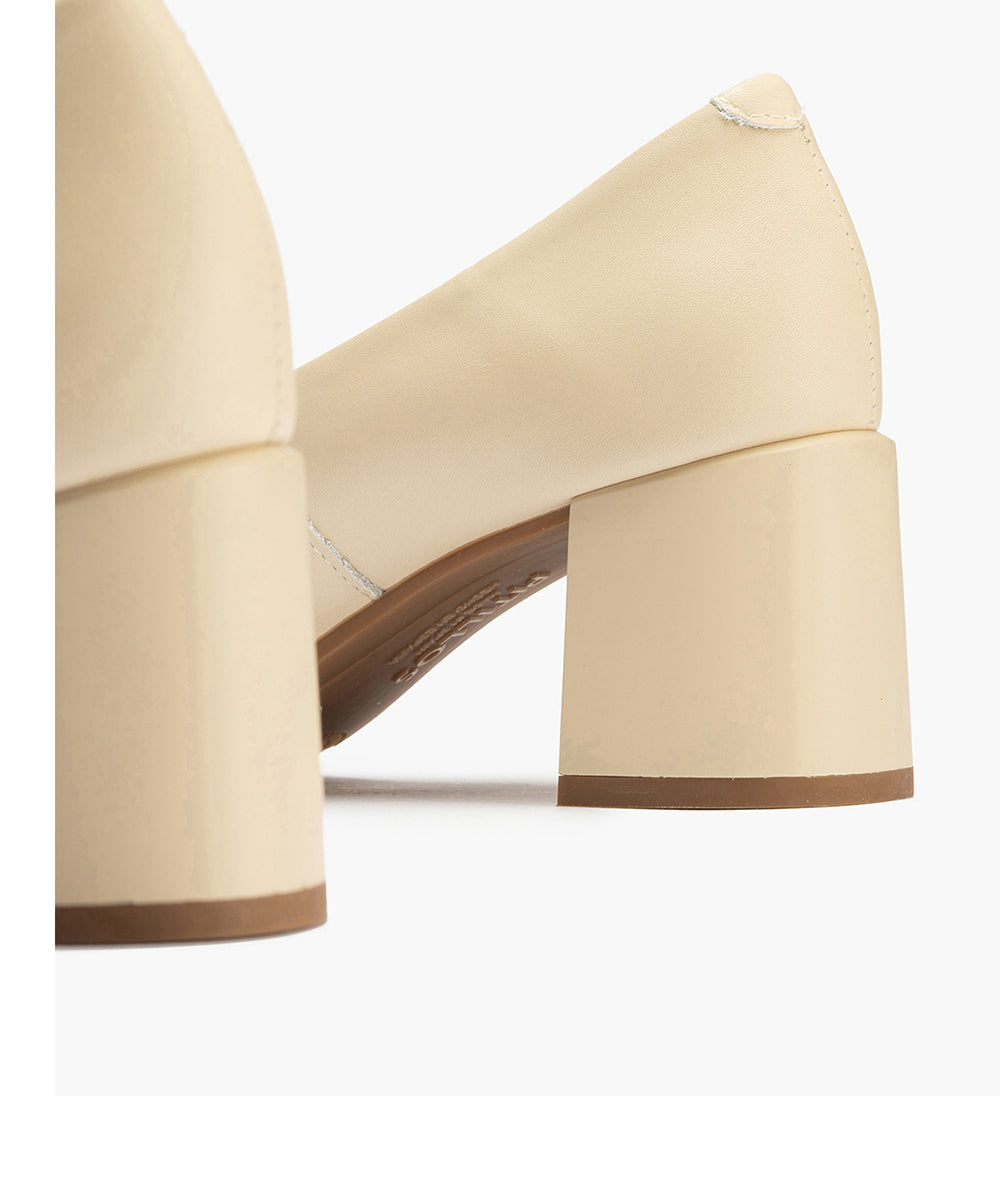 Zapato de Salón Mujer Tacón Alto Beige