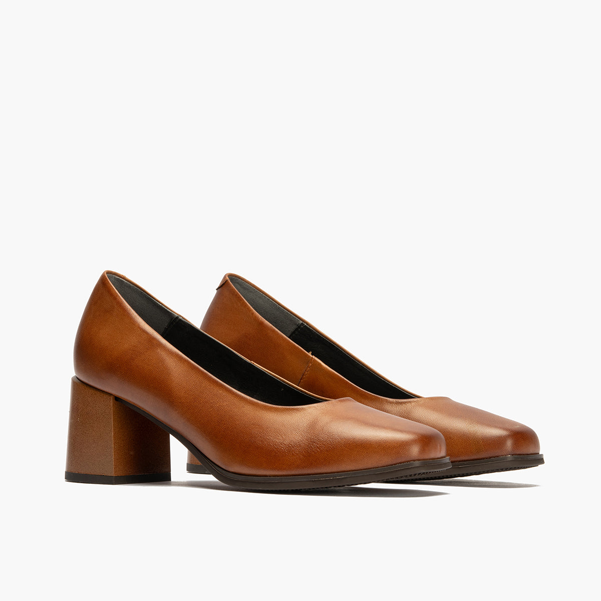 Zapato de Salón Mujer Tacón Alto Marrón Claro