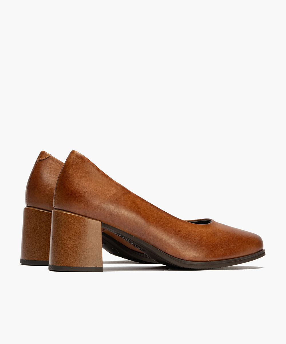 Zapato de Salón Mujer Tacón Alto Marrón Claro