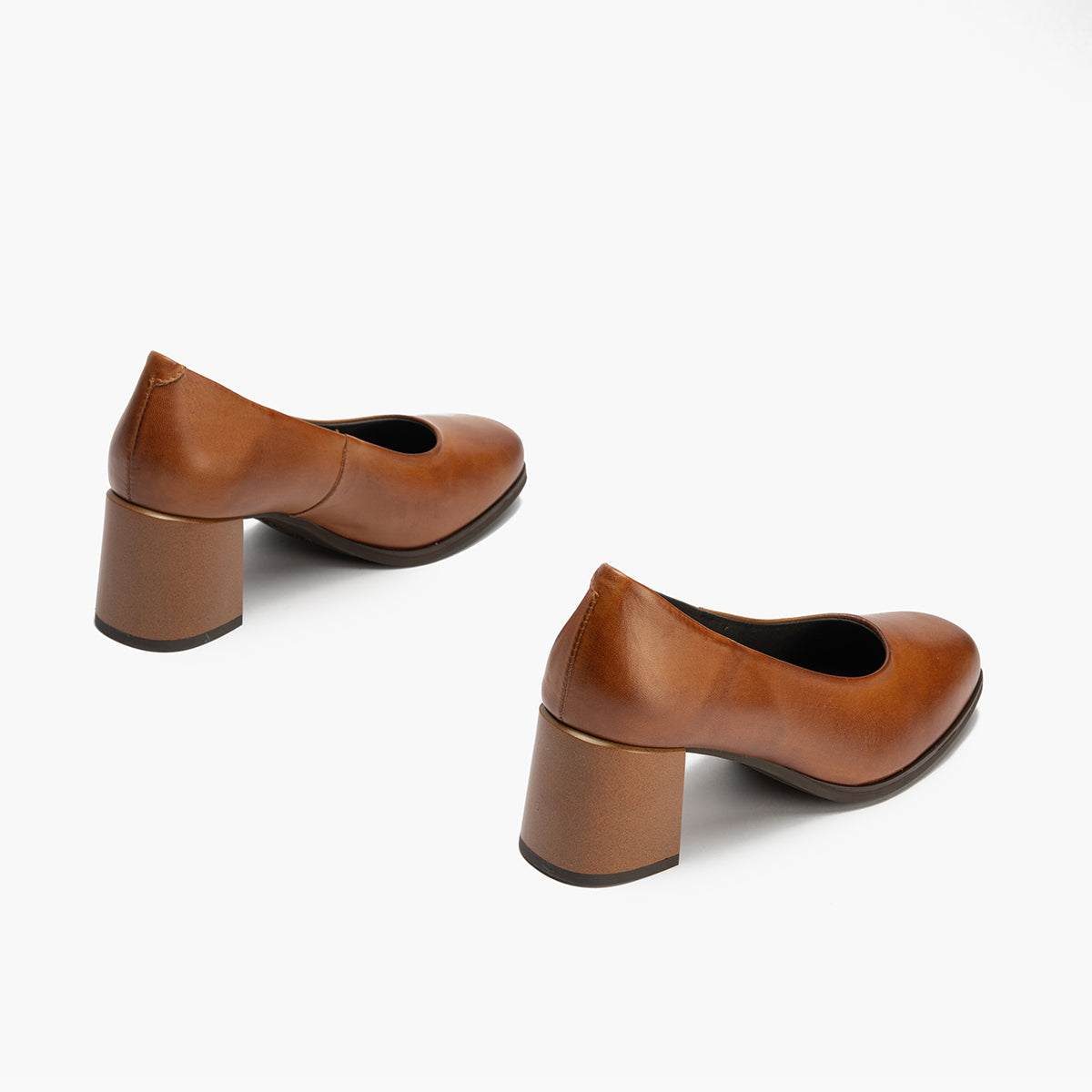 Zapato de Salón Mujer Tacón Alto Marrón Claro