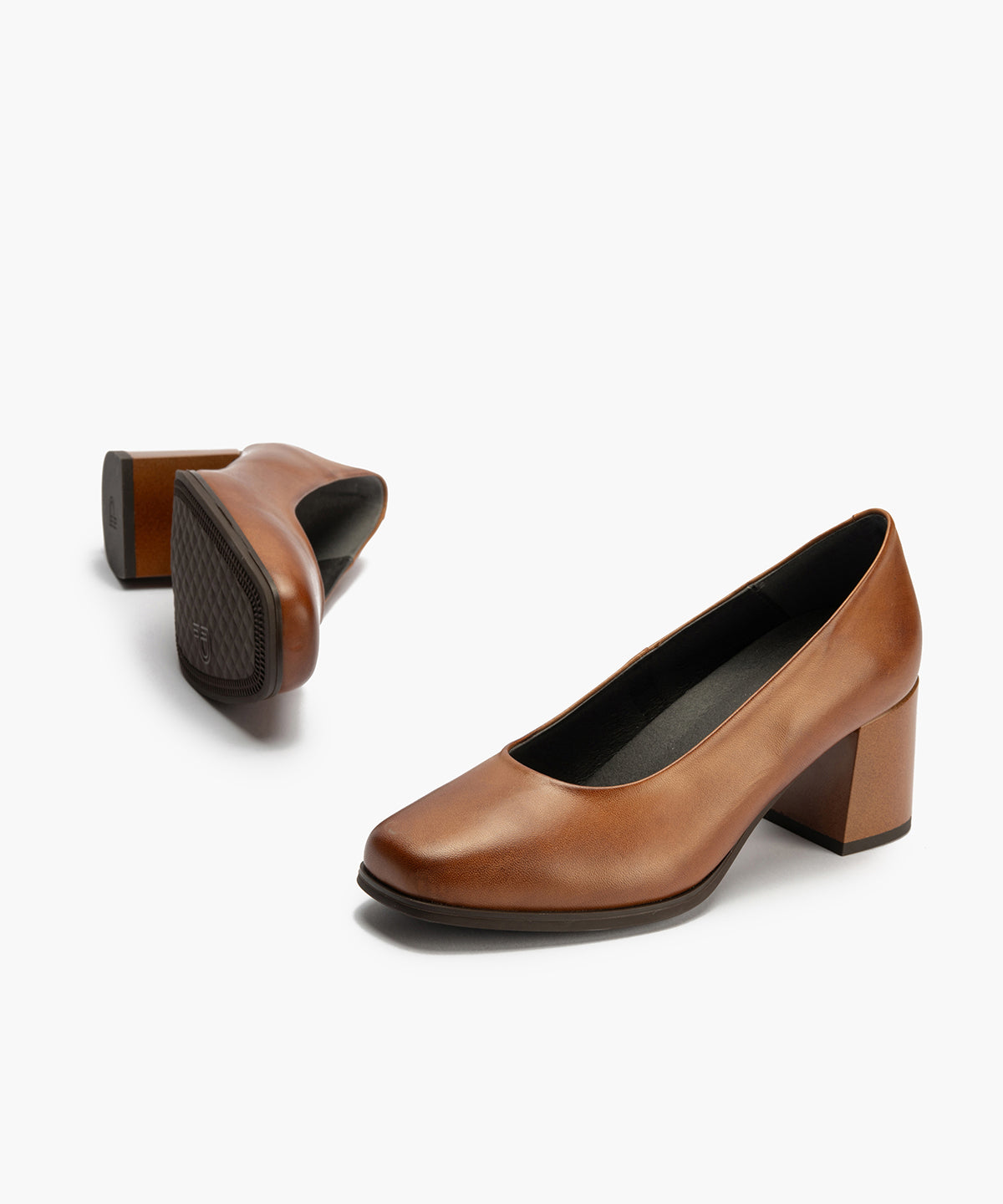 Zapato de Salón Mujer Tacón Alto Marrón Claro