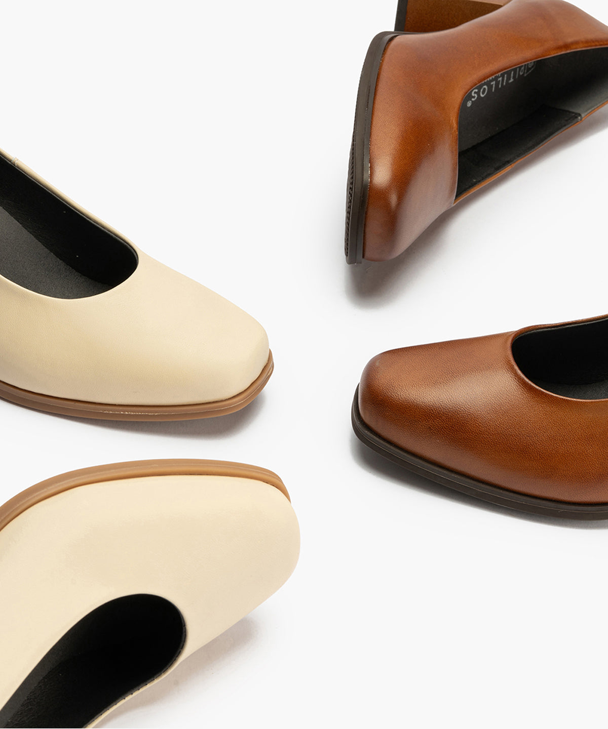 Zapato de Salón Mujer Tacón Alto Marrón Claro