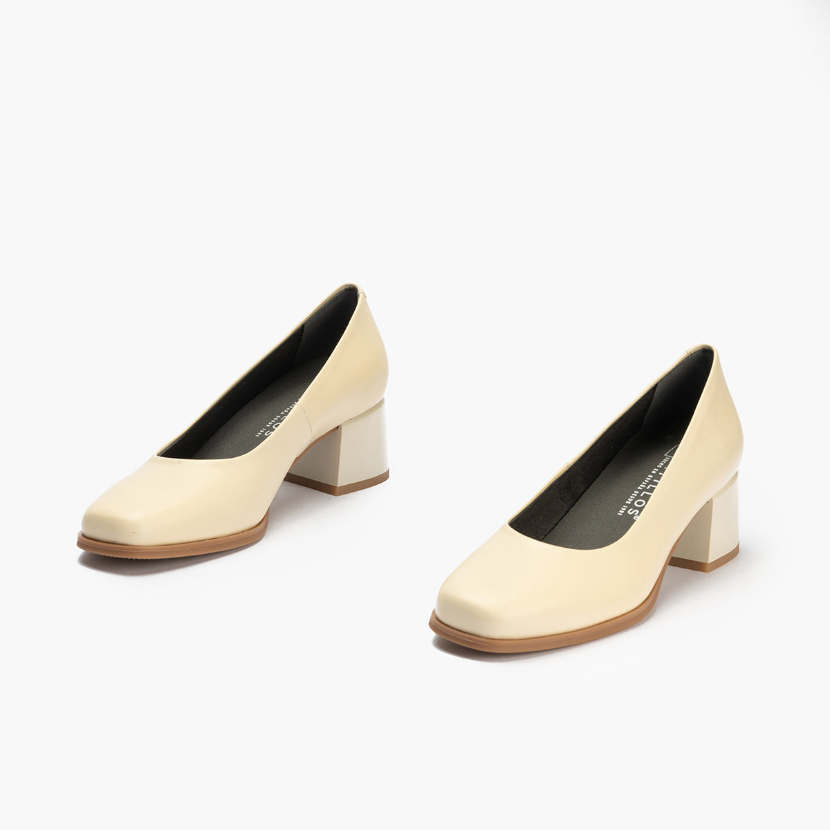 Zapato de Salón Mujer Tacón Medio Beige