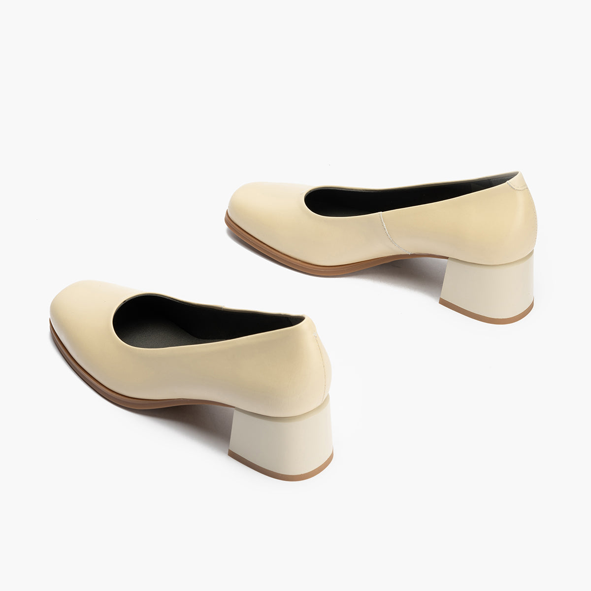 Zapato de Salón Mujer Tacón Medio Beige