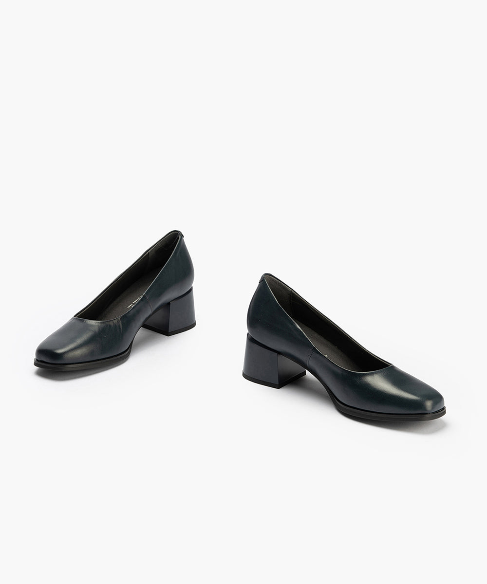 Zapato de Salón Mujer Tacón Medio Azul