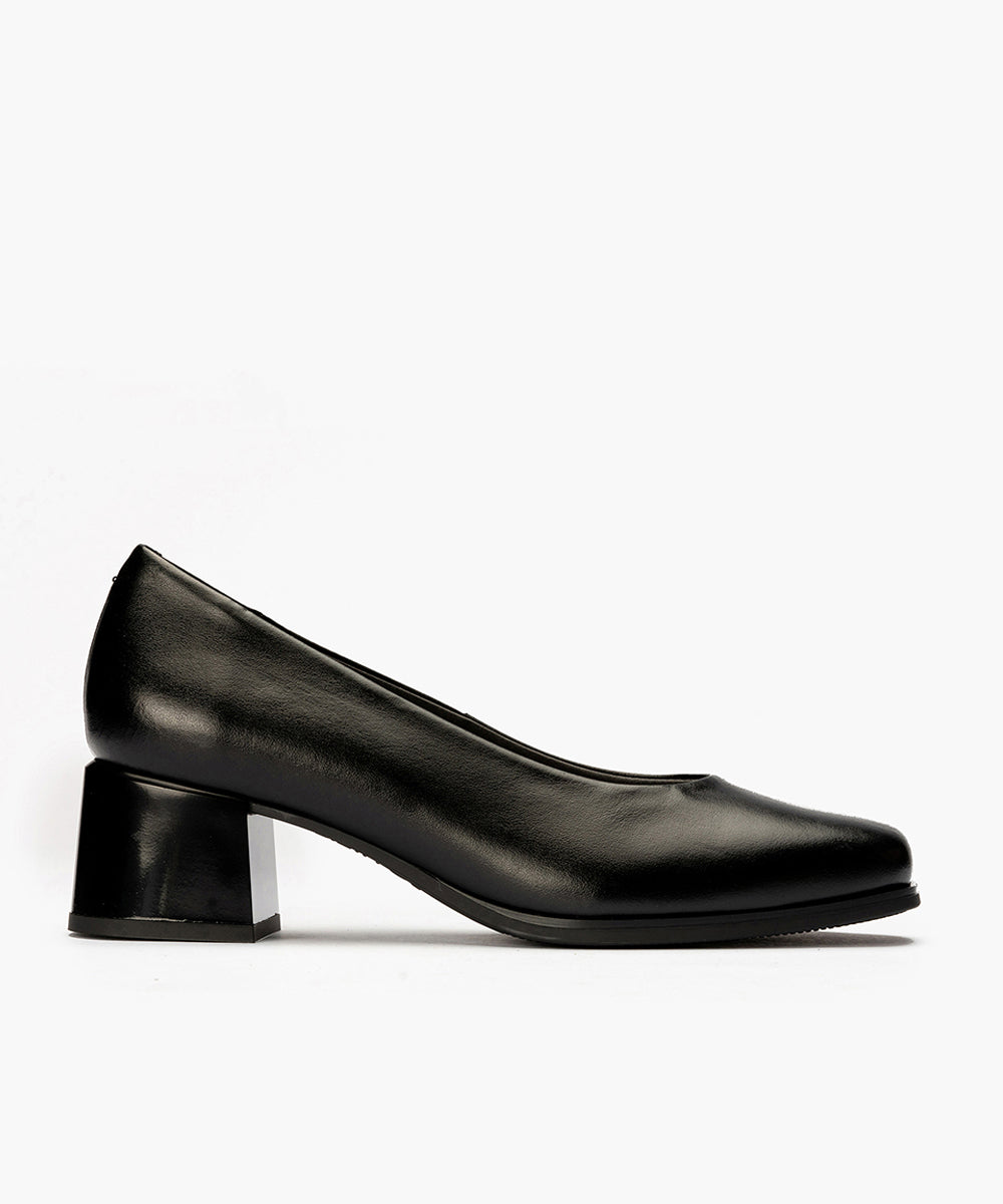 Zapato de Salón Mujer Tacón Medio Negro