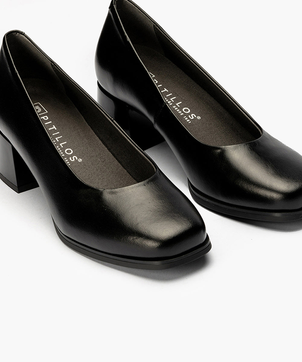 Zapato de Salón Mujer Tacón Medio Negro
