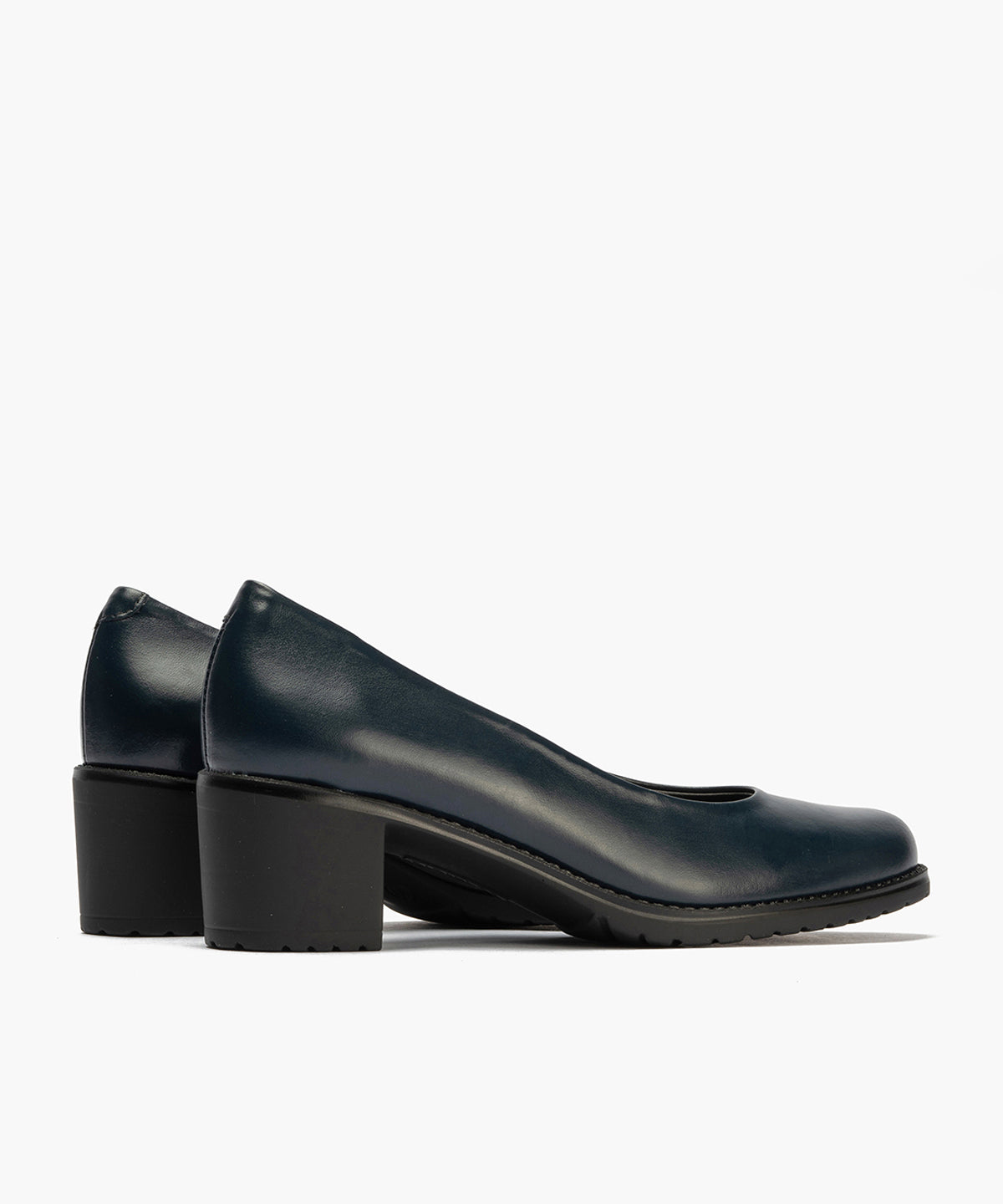 Zapato de Salón Clásico Tacón Medio Azul
