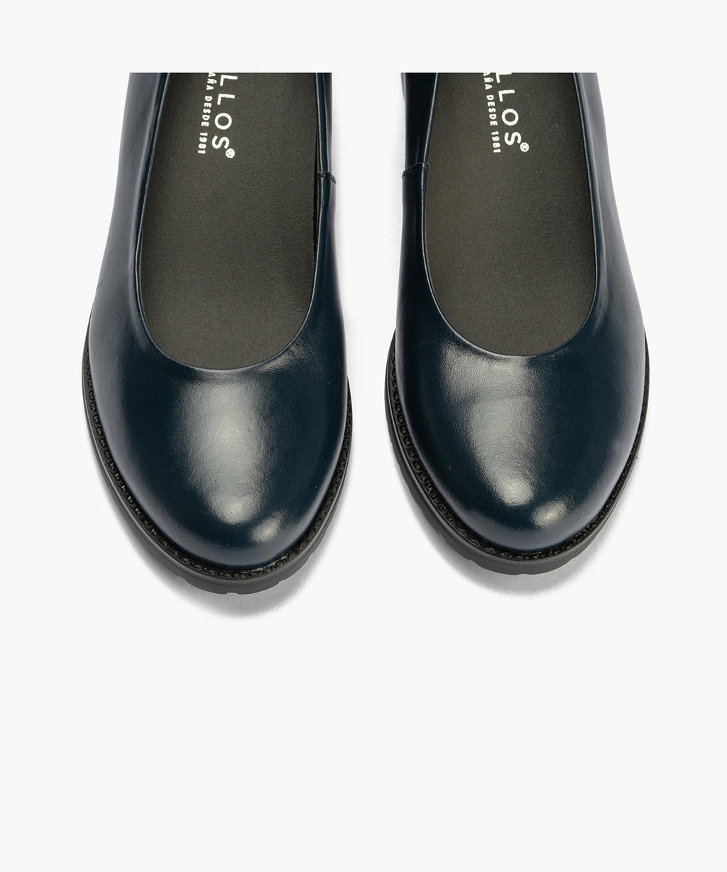 Zapato de Salón Clásico Tacón Medio Azul