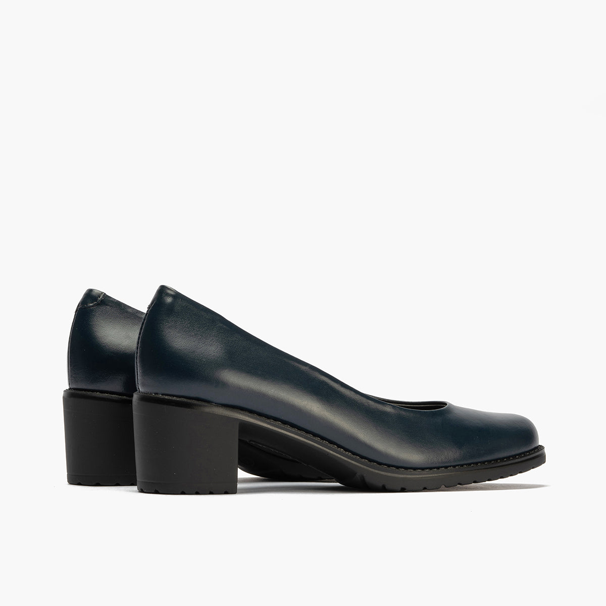 Zapato de Salón Clásico Tacón Medio Azul