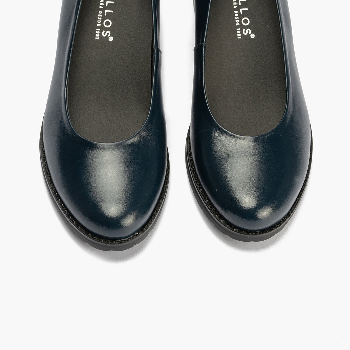 Zapato de Salón Clásico Tacón Medio Azul