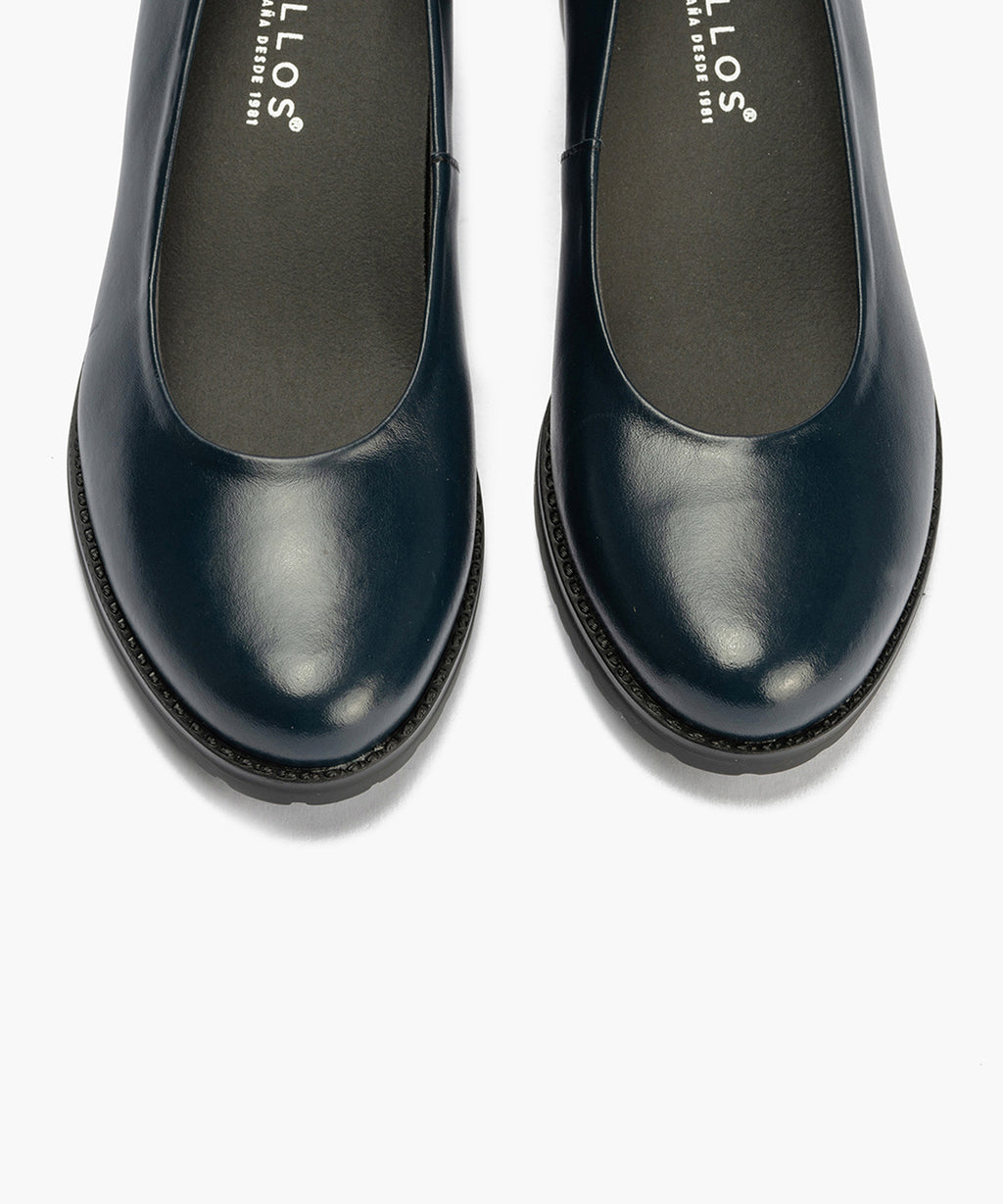 Zapato de Salón Clásico Tacón Medio Azul