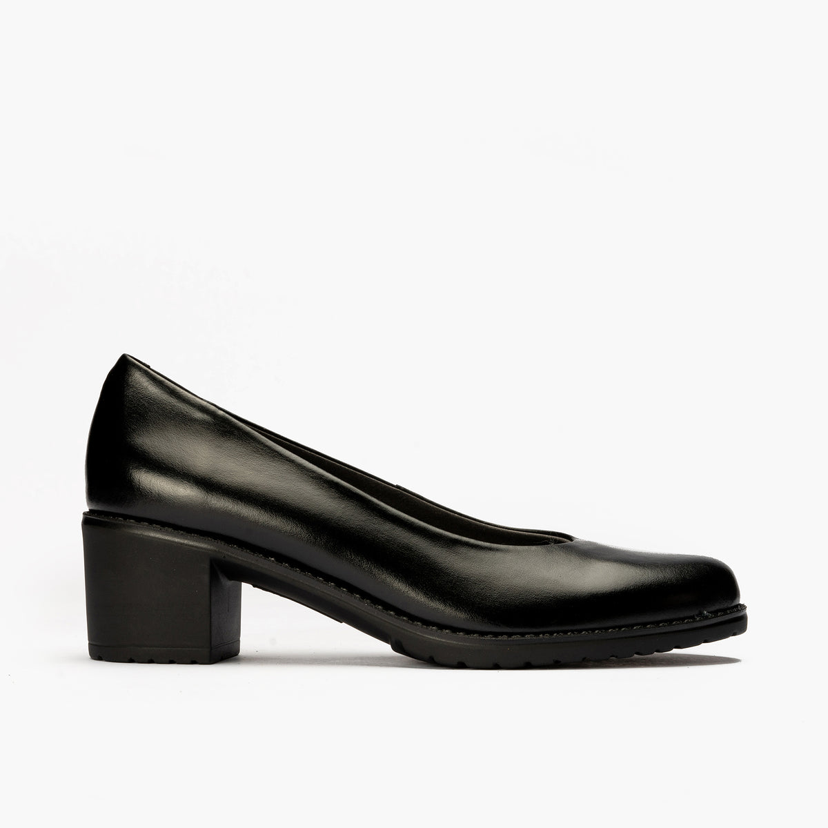 Zapato de Salón Clásico Tacón Medio Negro