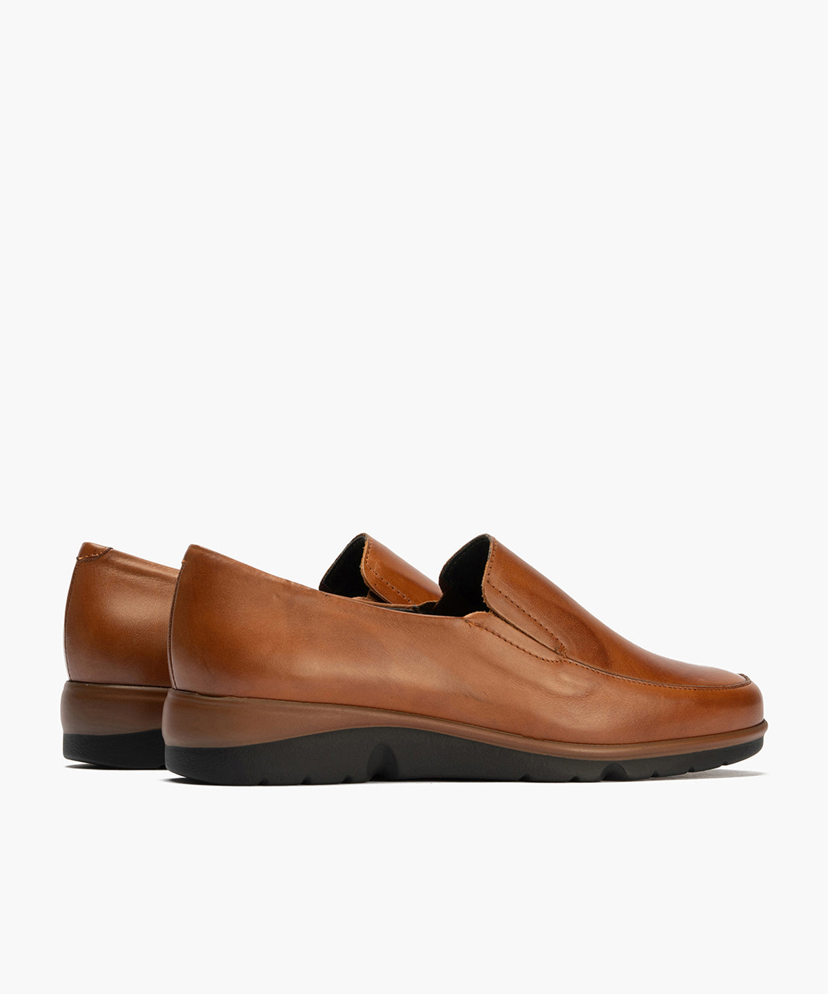 Mocasín Mujer Cuña Baja Marrón Claro