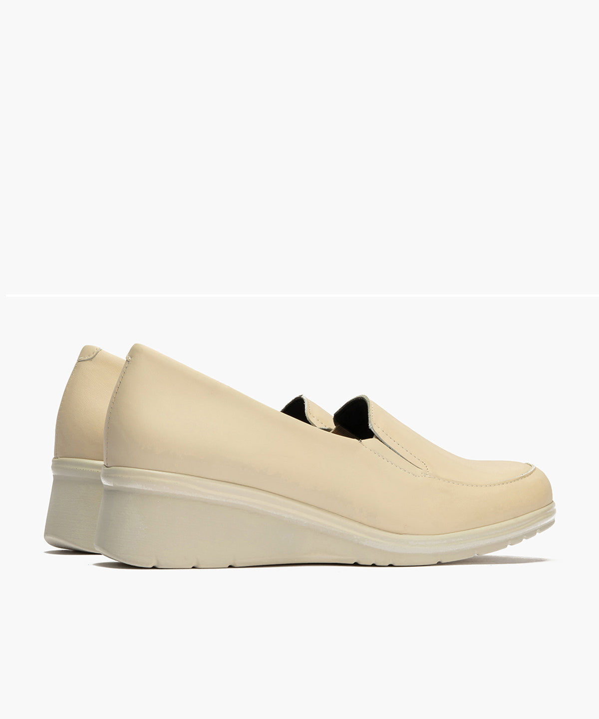 Mocasín Mujer Cuña Media Beige