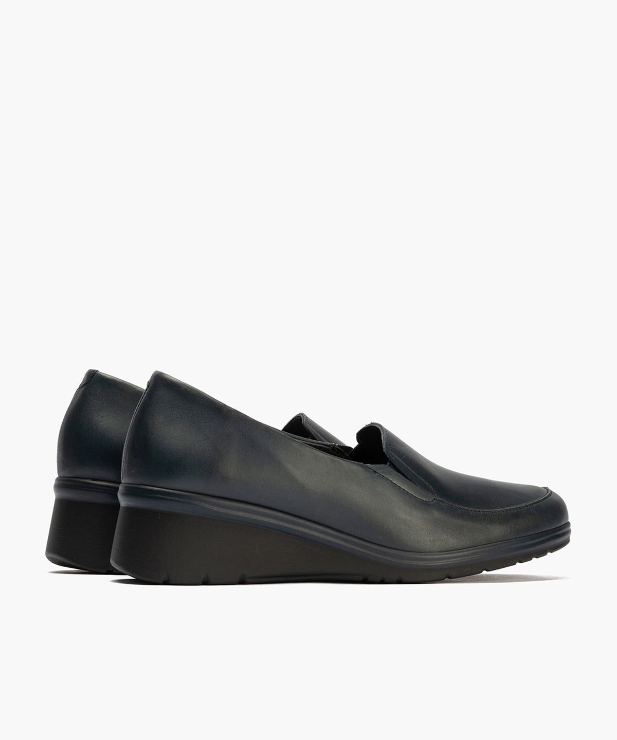 Mocasín Mujer Cuña Media Azul