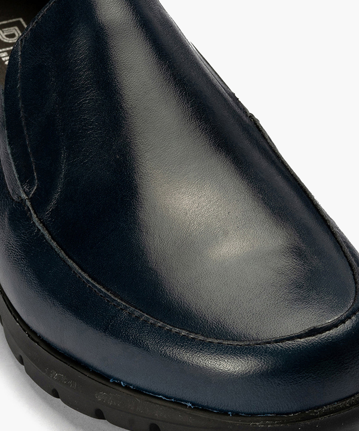 Mocasín Mujer Cuña Baja Azul