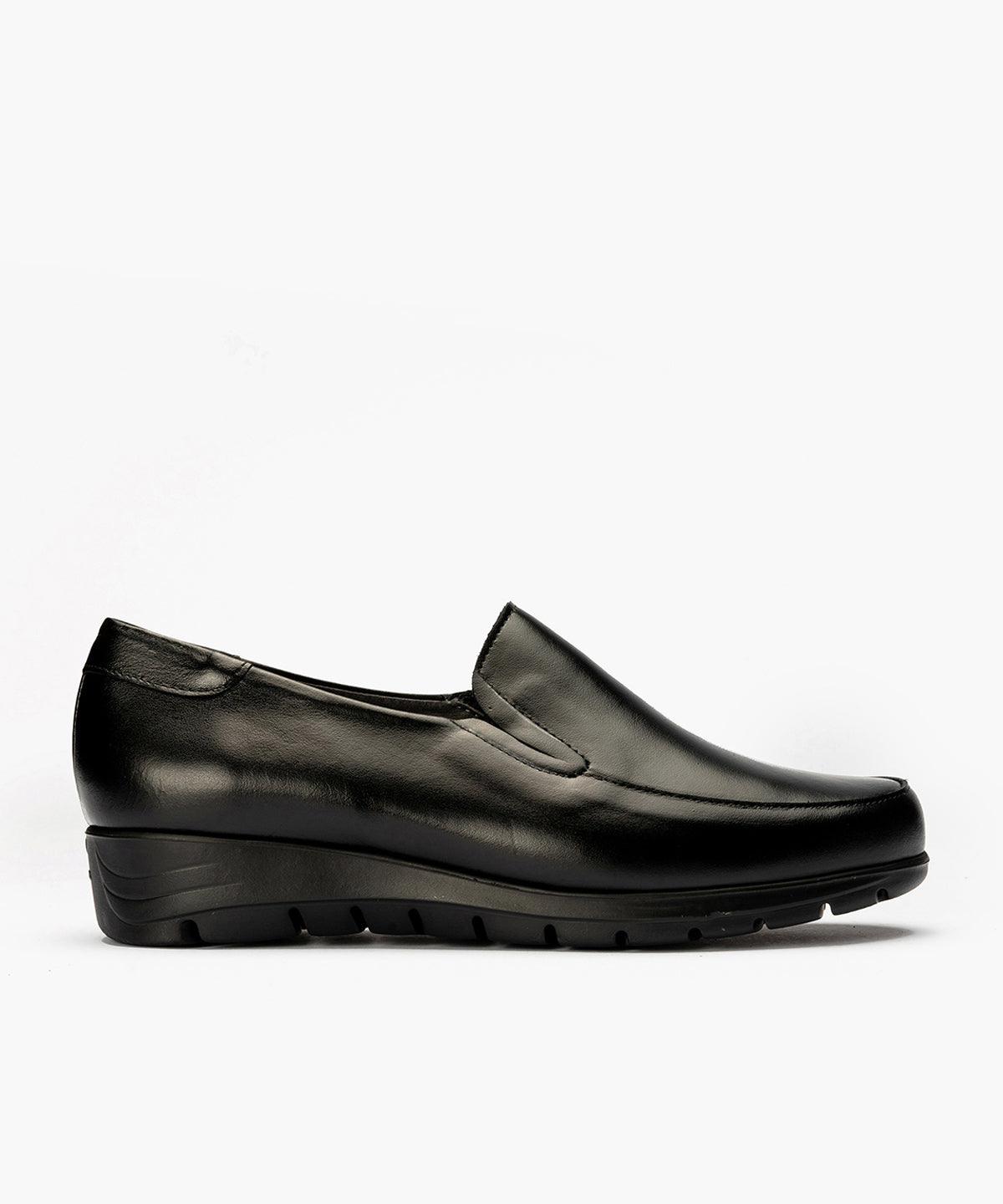 Mocasín Mujer Cuña Baja Negro