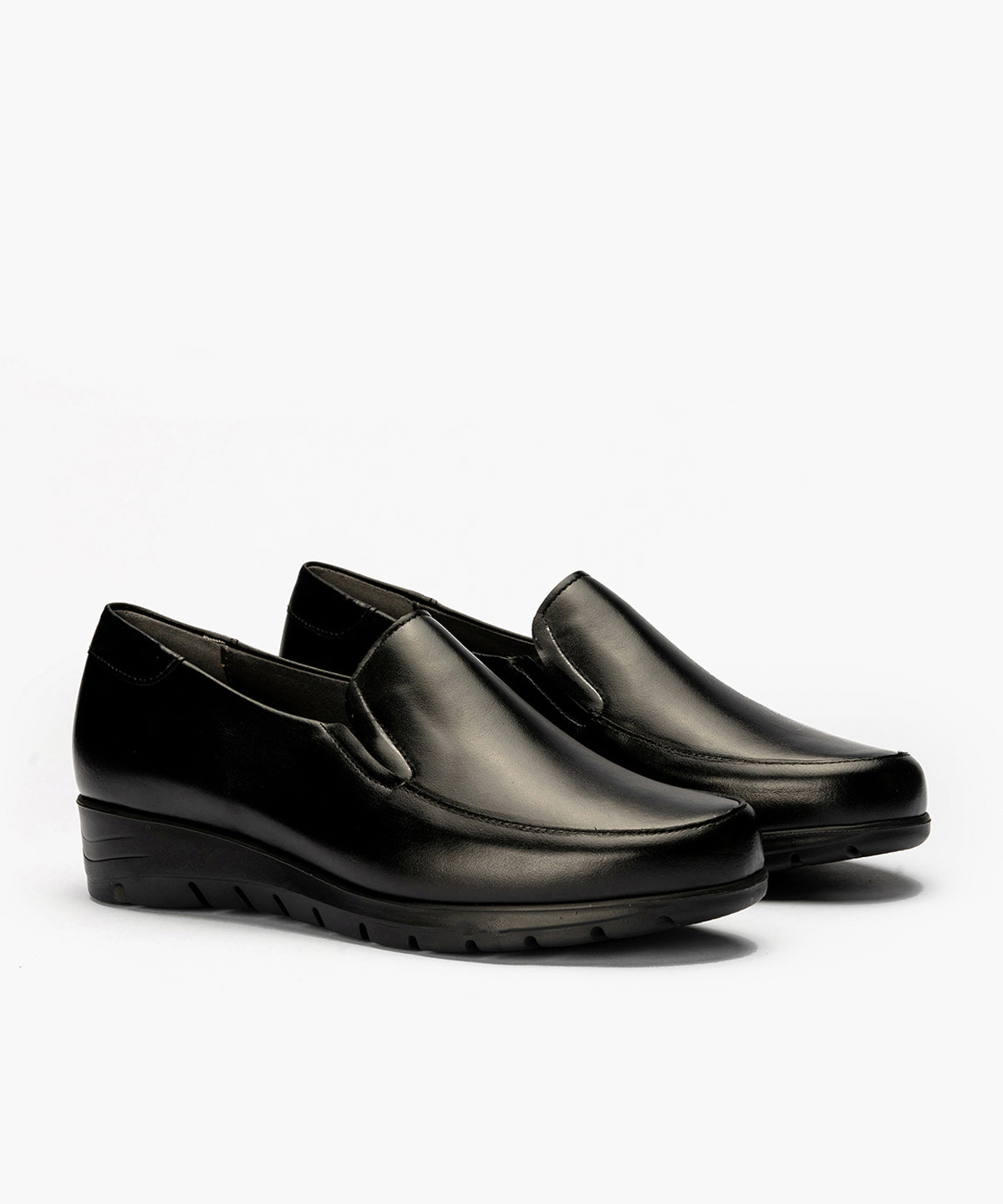 Mocasín Mujer Cuña Baja Negro