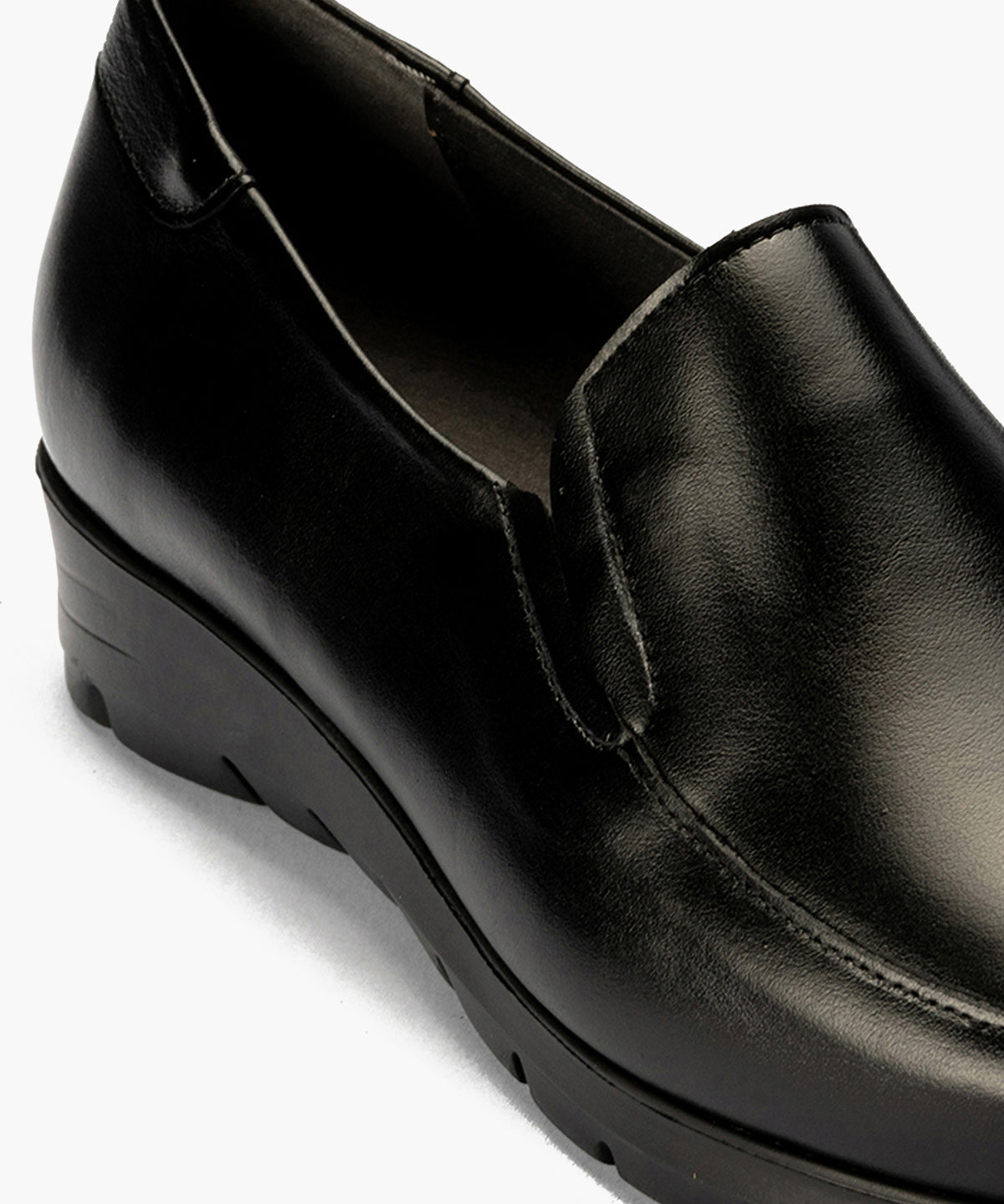 Mocasín Mujer Cuña Baja Negro