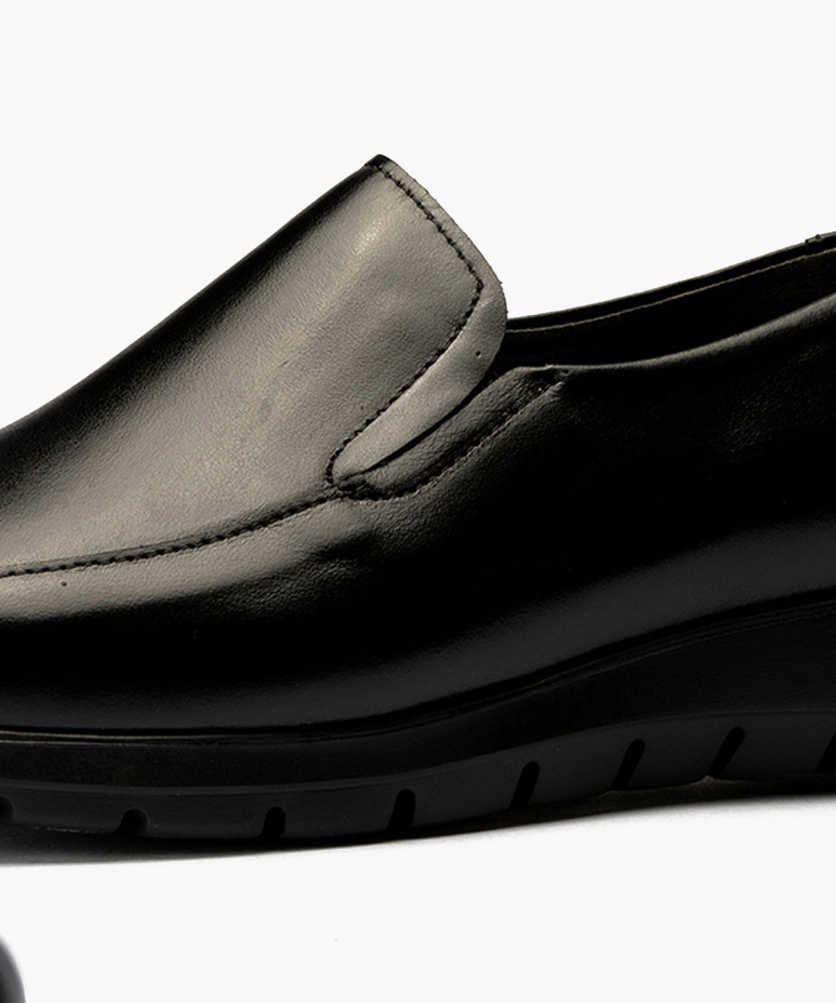 Mocasín Mujer Cuña Baja Negro