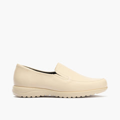 Mocasín Mujer Cuña Baja Beige