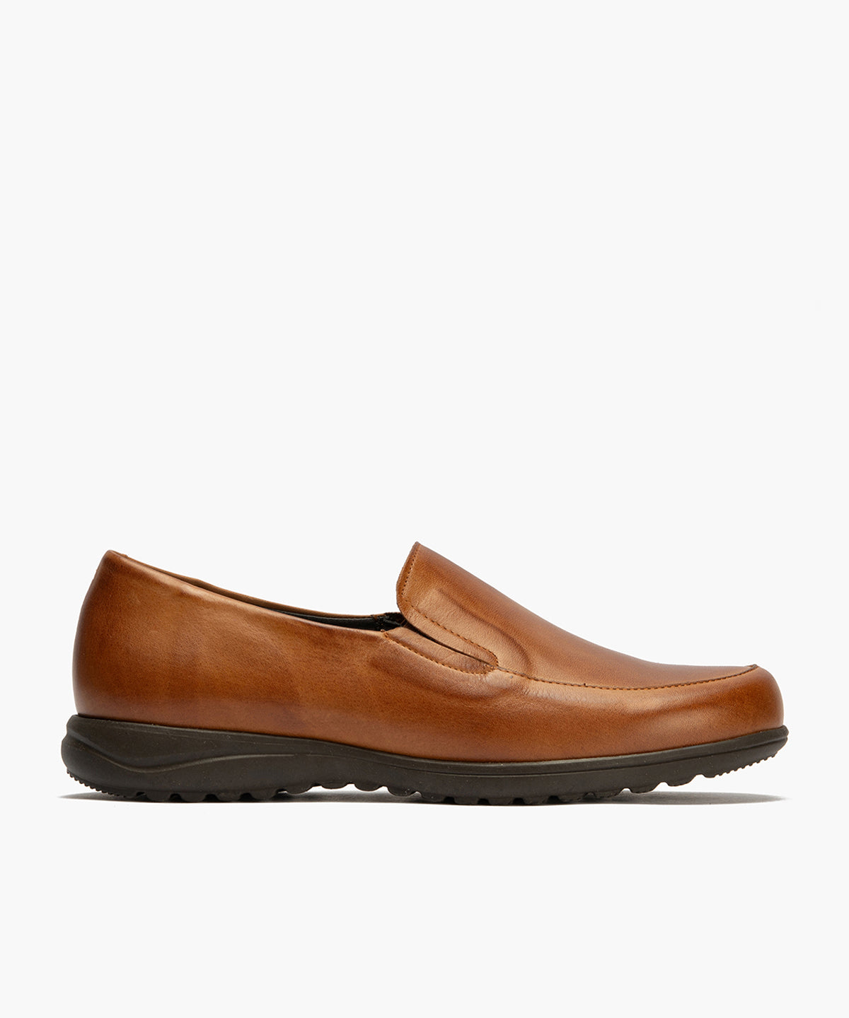 Mocasín Mujer Cuña Baja Marrón Claro