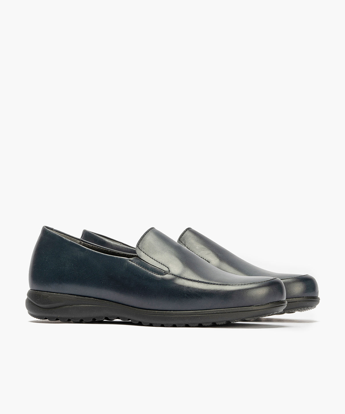 Mocasín Mujer Cuña Baja Azul