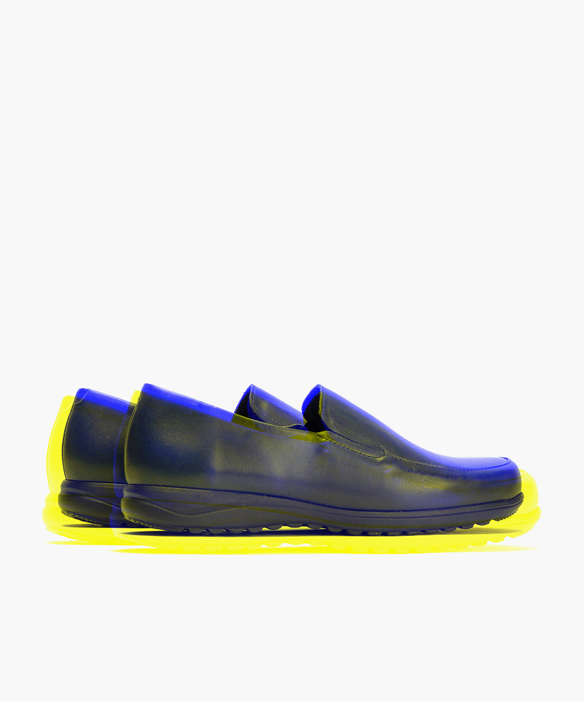 Mocasín Mujer Cuña Baja Azul