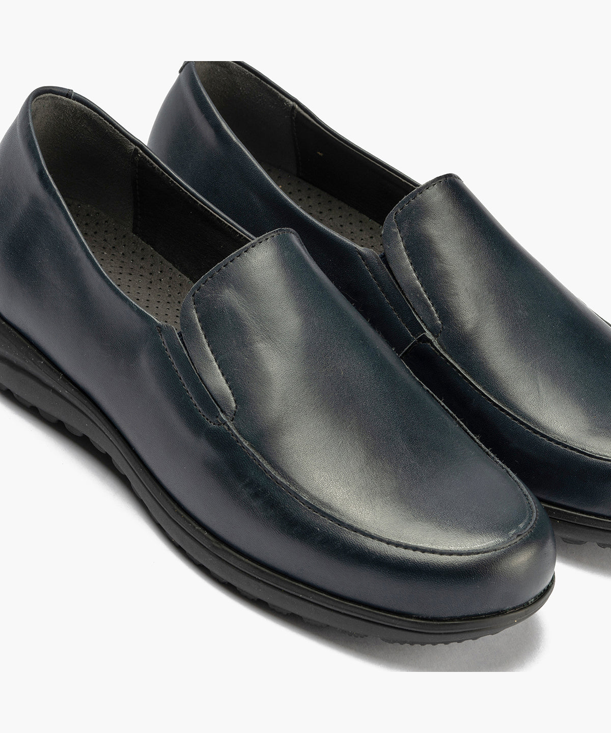 Mocasín Mujer Cuña Baja Azul