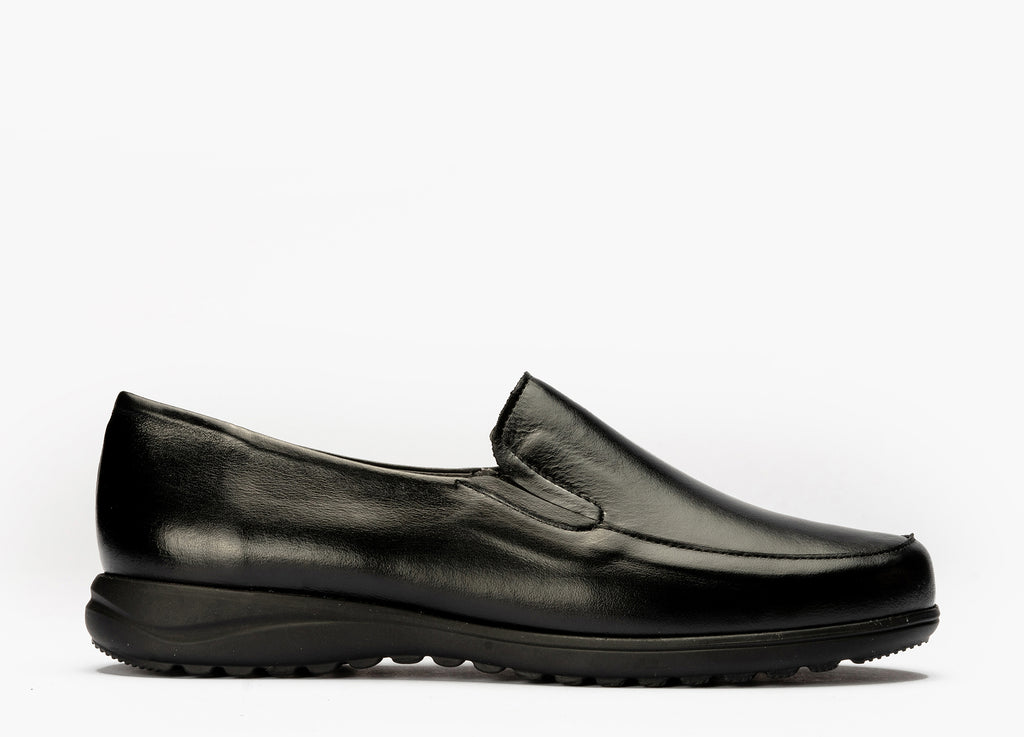 Mocasín Mujer Cuña Baja Negro