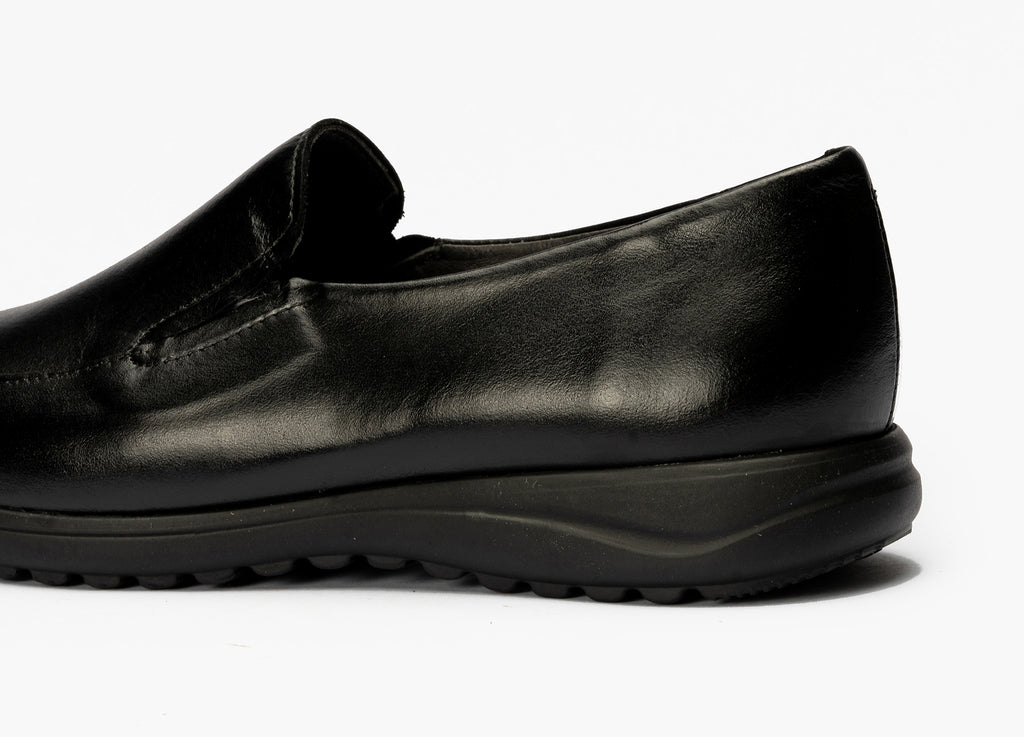 Mocasín Mujer Cuña Baja Negro