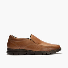 Mocasín Hombre Piel Marrón Claro