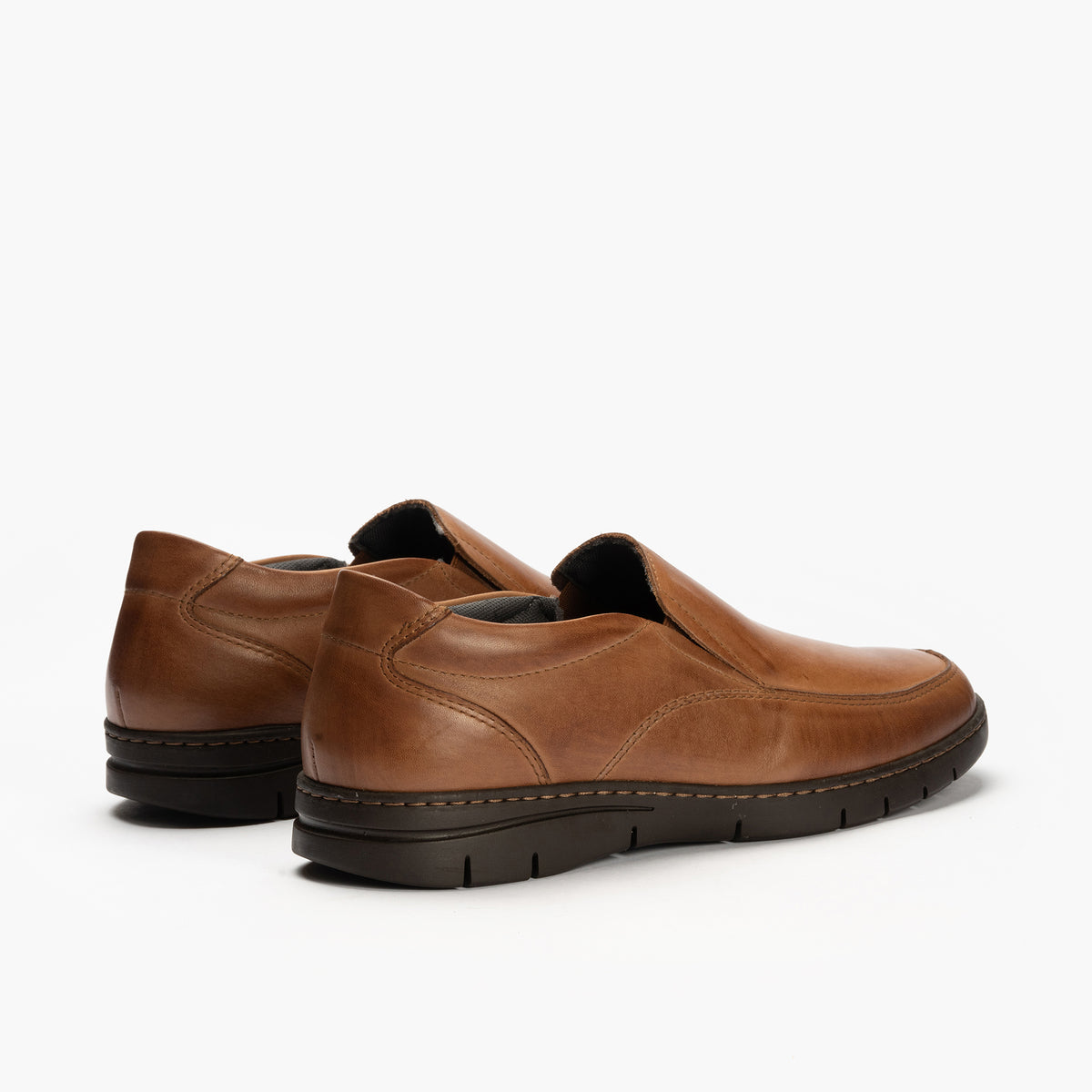 Mocasín Hombre Piel Marrón Claro