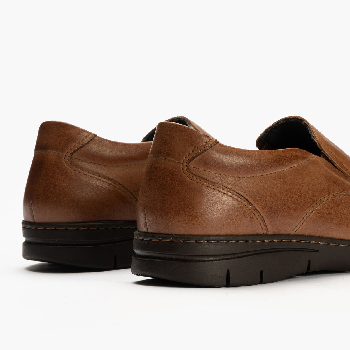 Mocasín Hombre Piel Marrón Claro