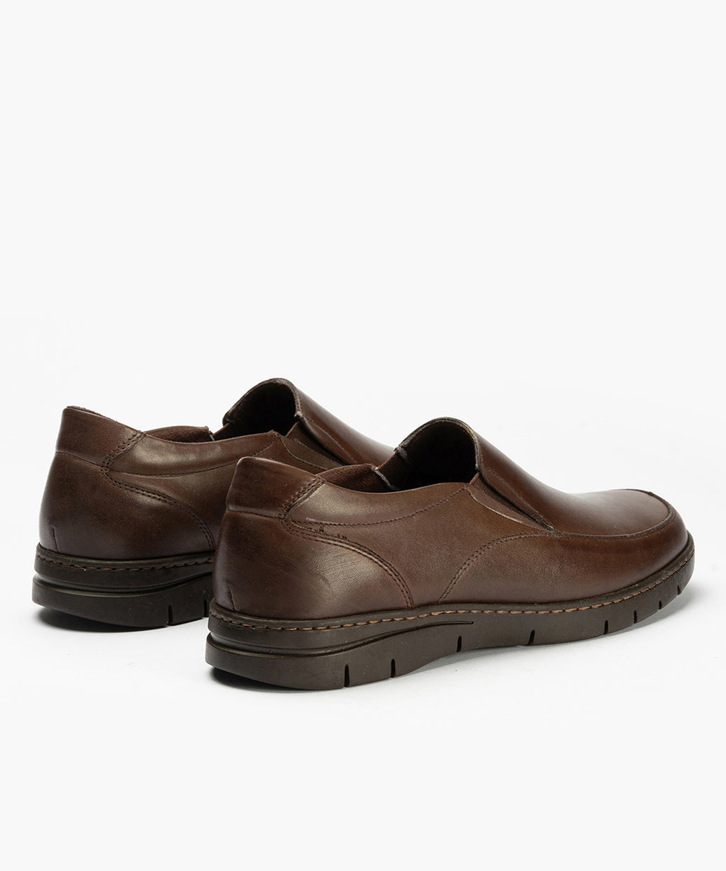 Mocasín Hombre Piel Marrón