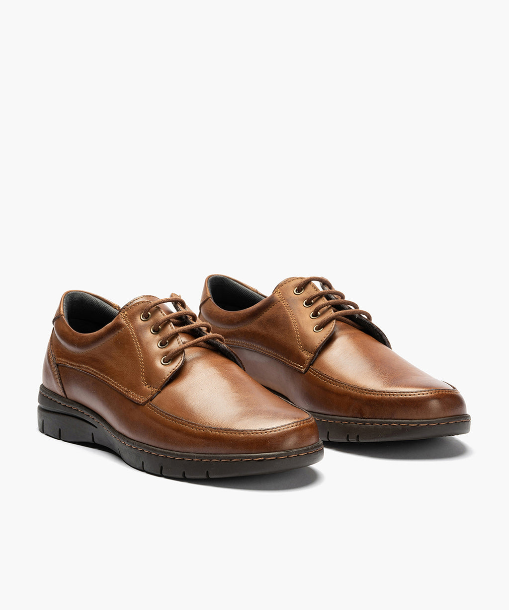 Zapato Blucher Hombre Marrón Claro