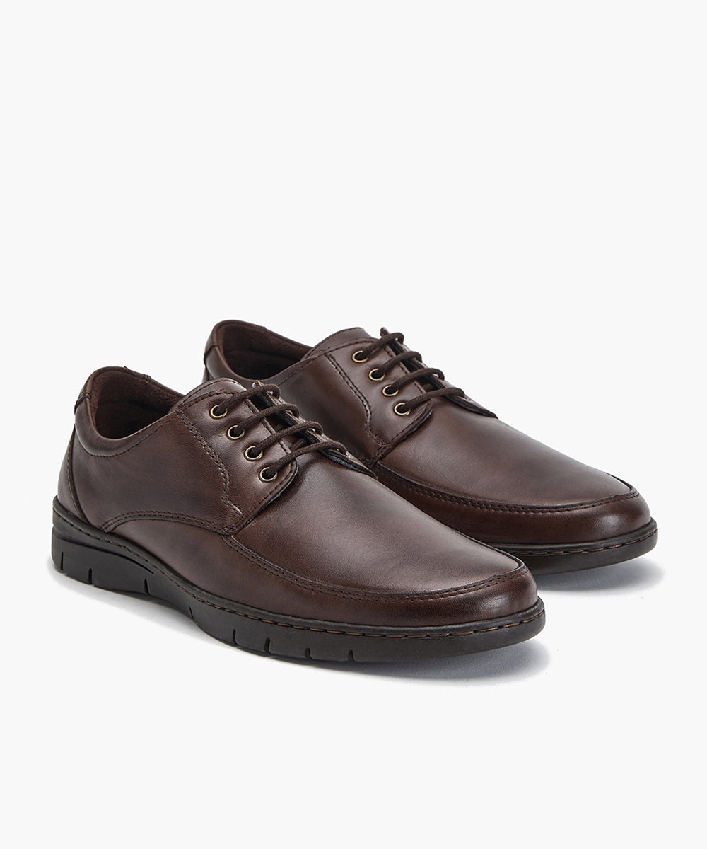 Zapato Blucher Hombre Marron