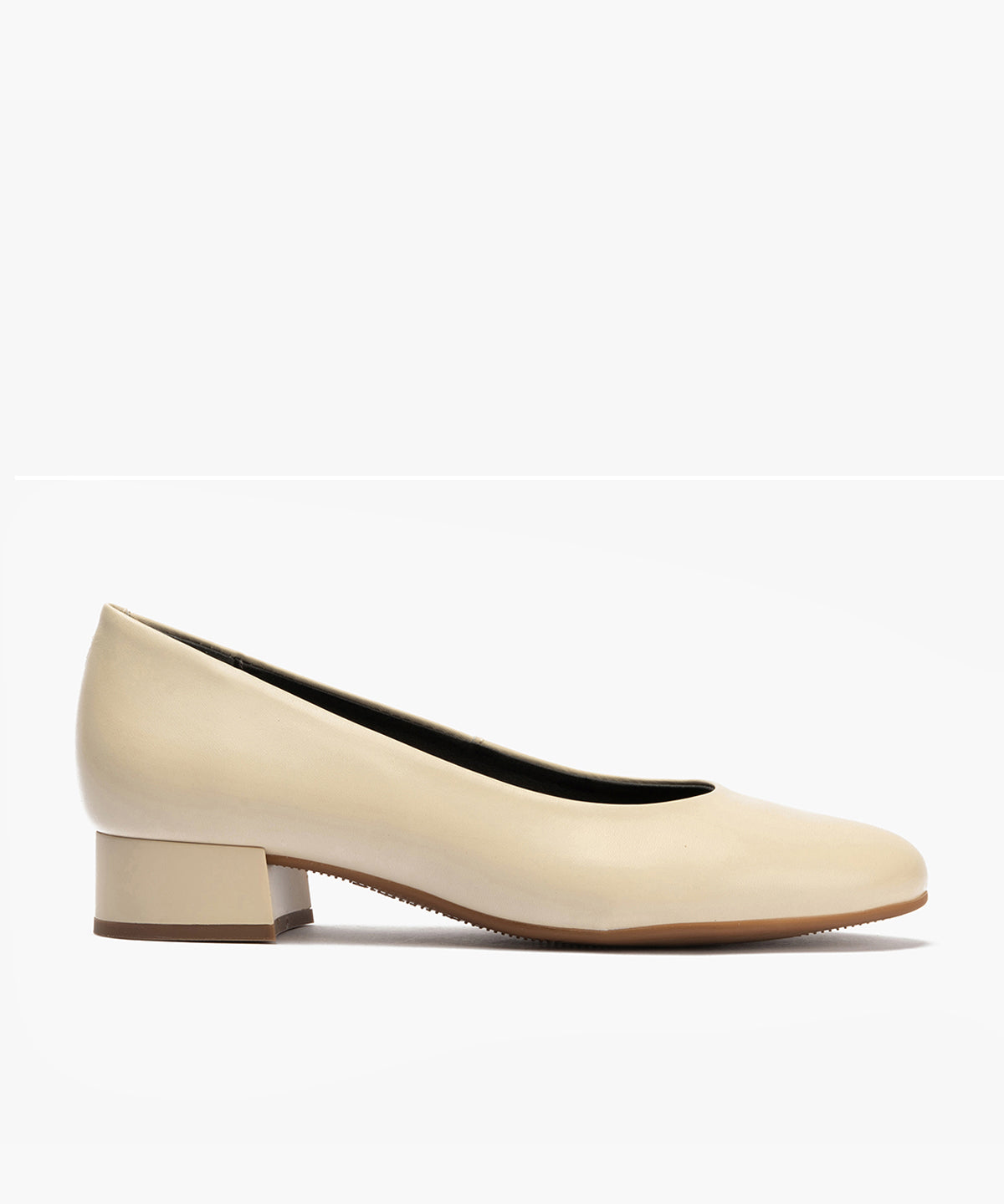 Zapato de Salón Tacón Bajo Beige