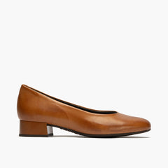 Zapato de Salón Tacón Bajo Marrón Claro