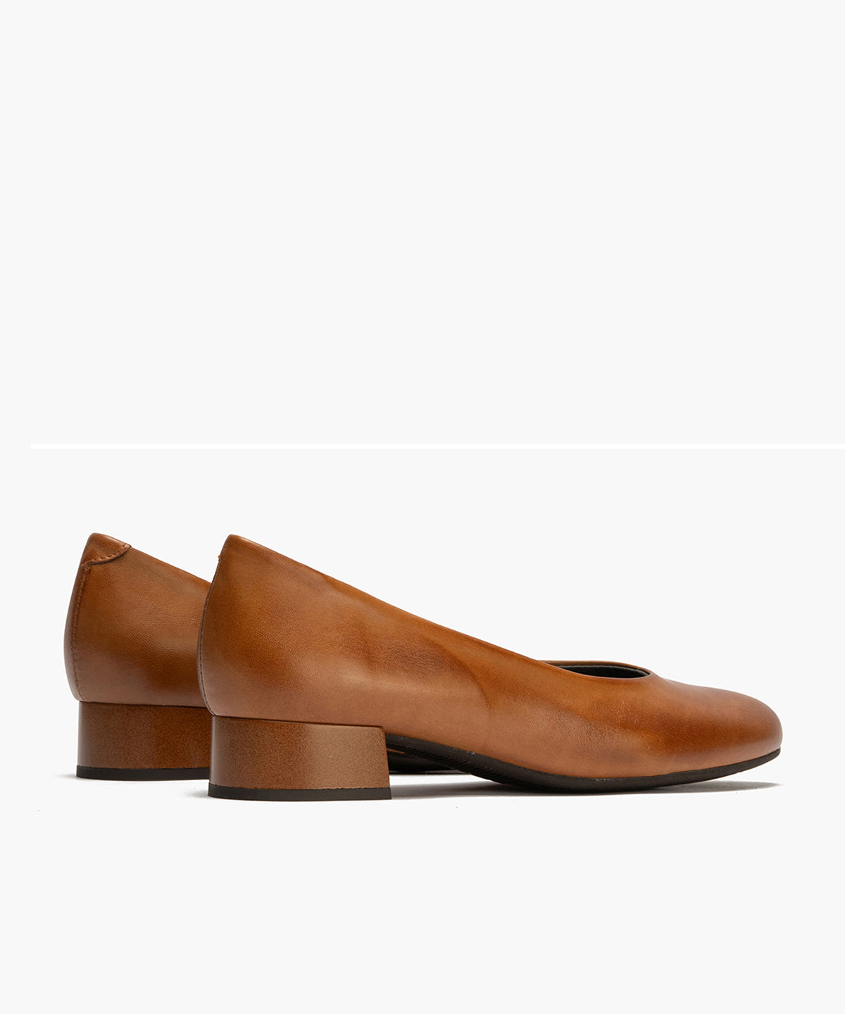 Zapato de Salón Tacón Bajo Marrón Claro