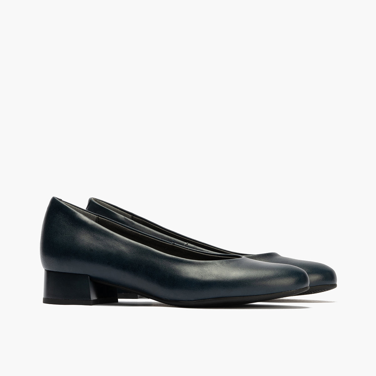 Zapato de Salón Tacón Bajo Azul