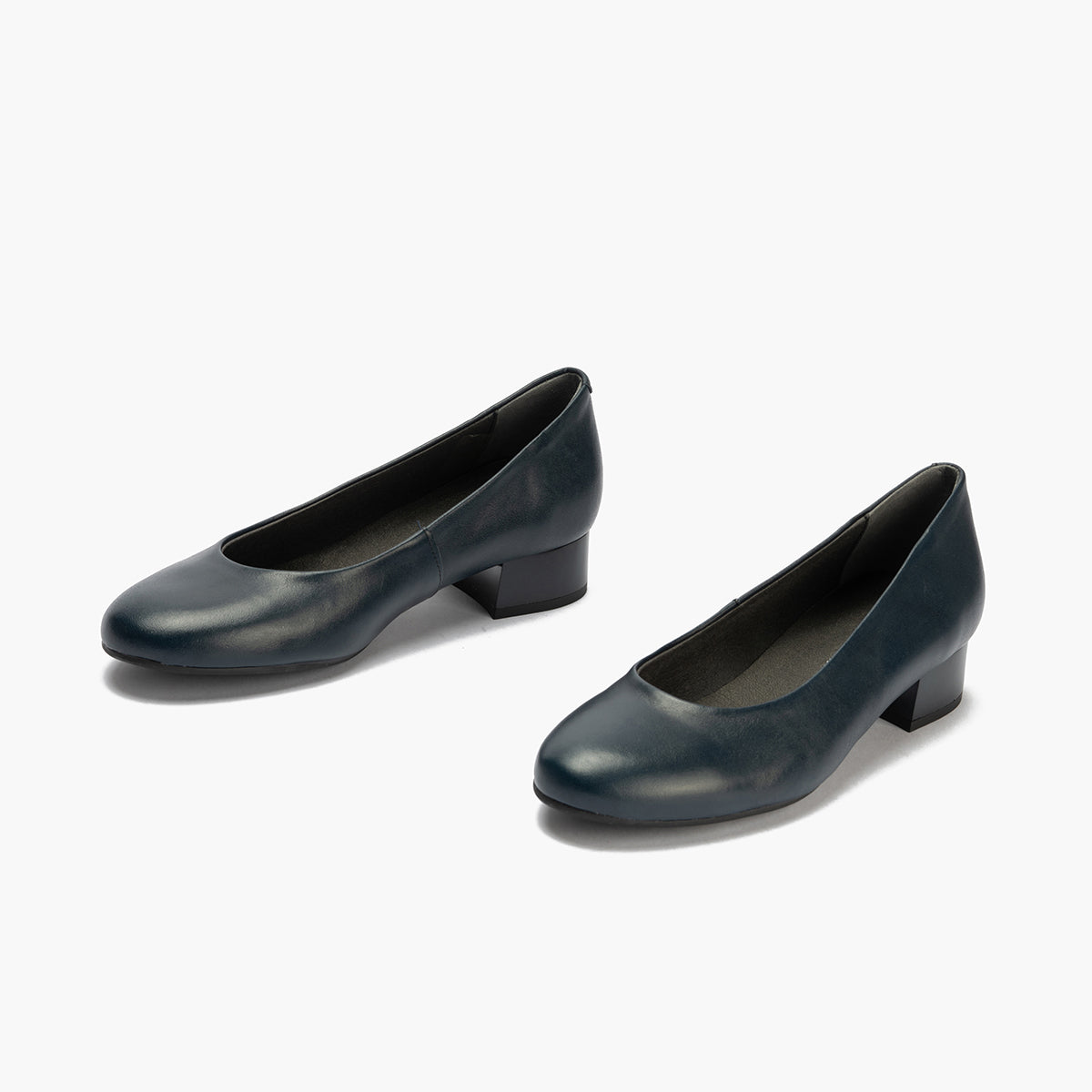 Zapato de Salón Tacón Bajo Azul
