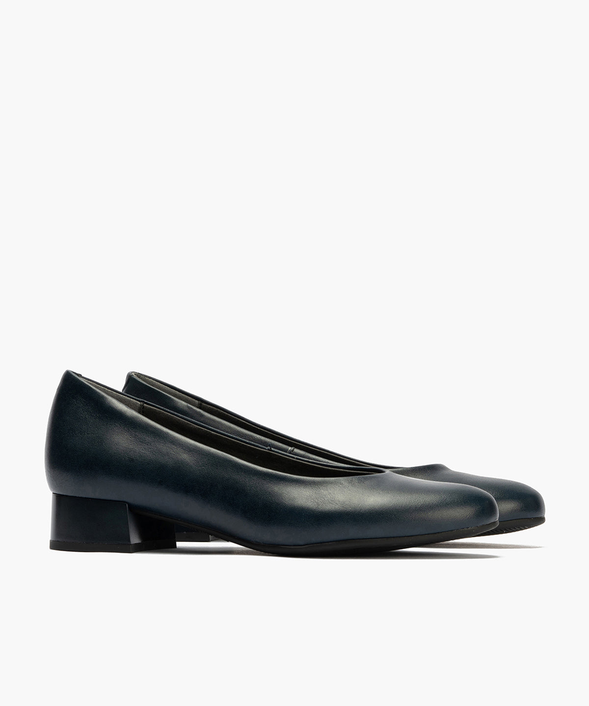 Zapato de Salón Tacón Bajo Azul