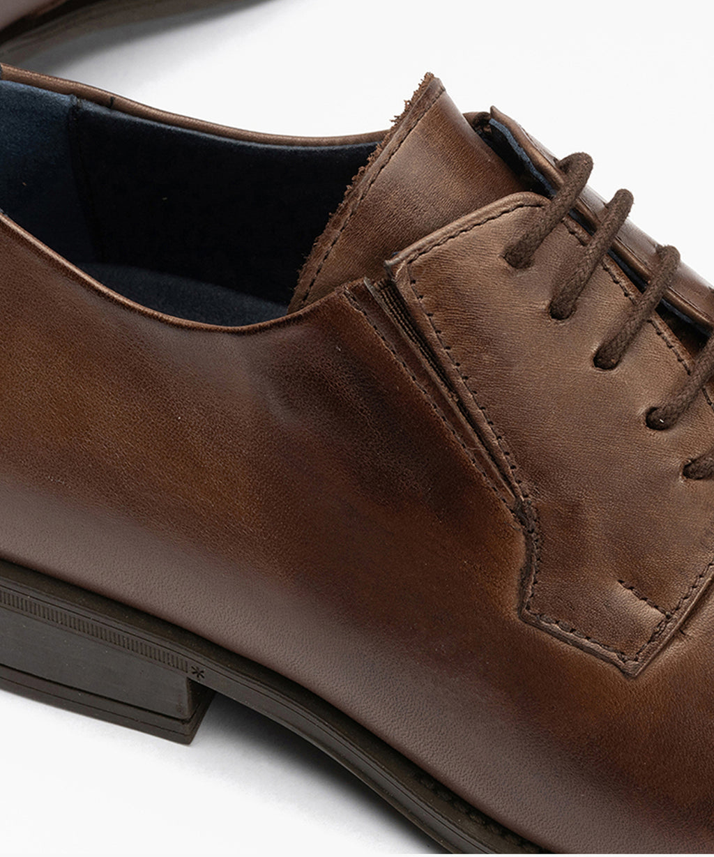 Zapato Blucher Tacón Hombre Marrón