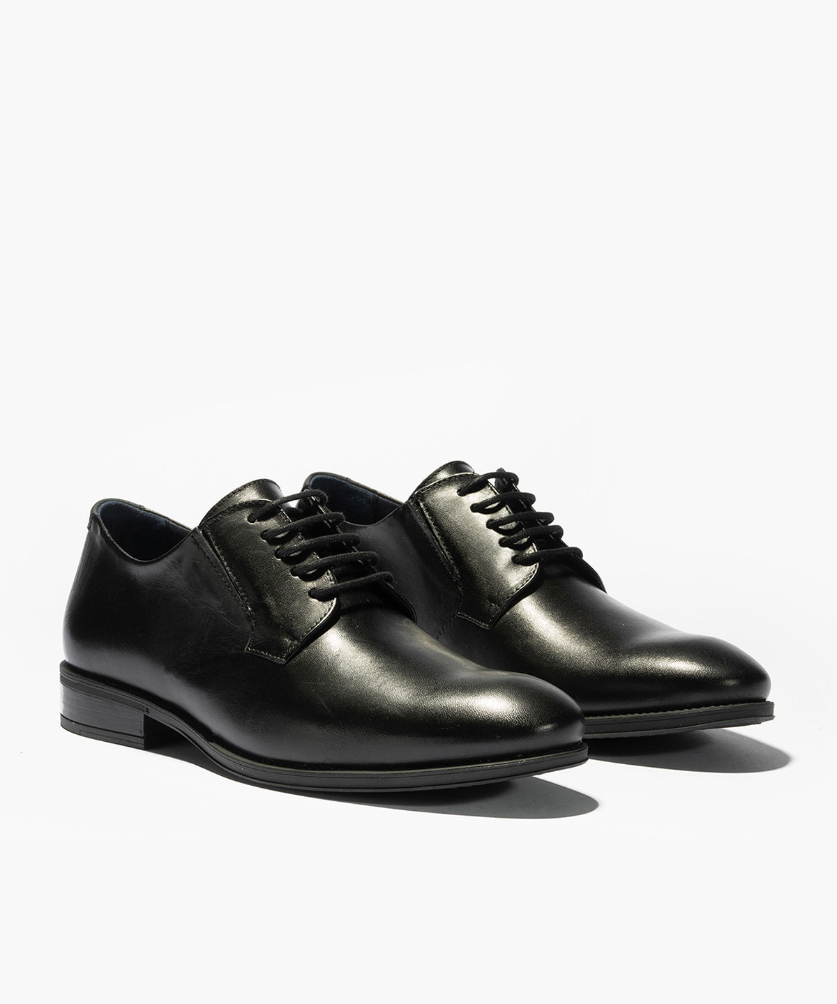 Zapato Blucher Tacón Hombre Negro