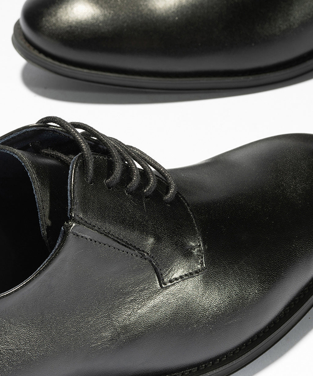 Zapato Blucher Tacón Hombre Negro