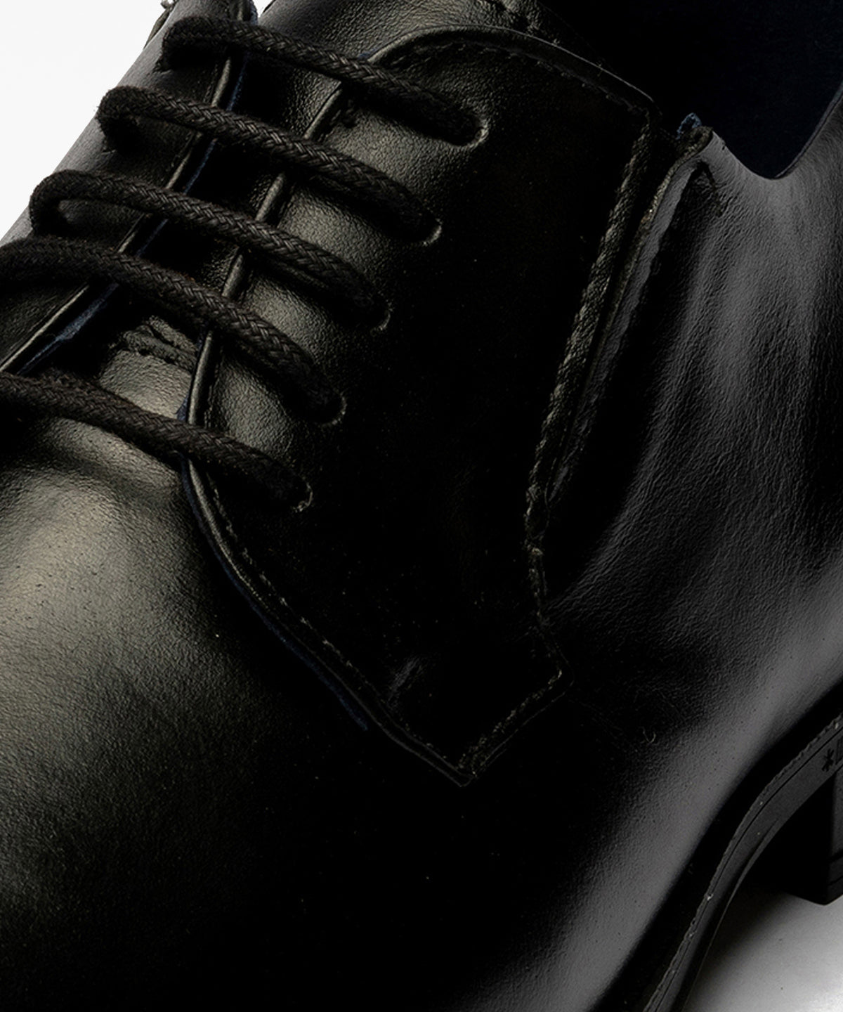 Zapato Blucher Tacón Hombre Negro