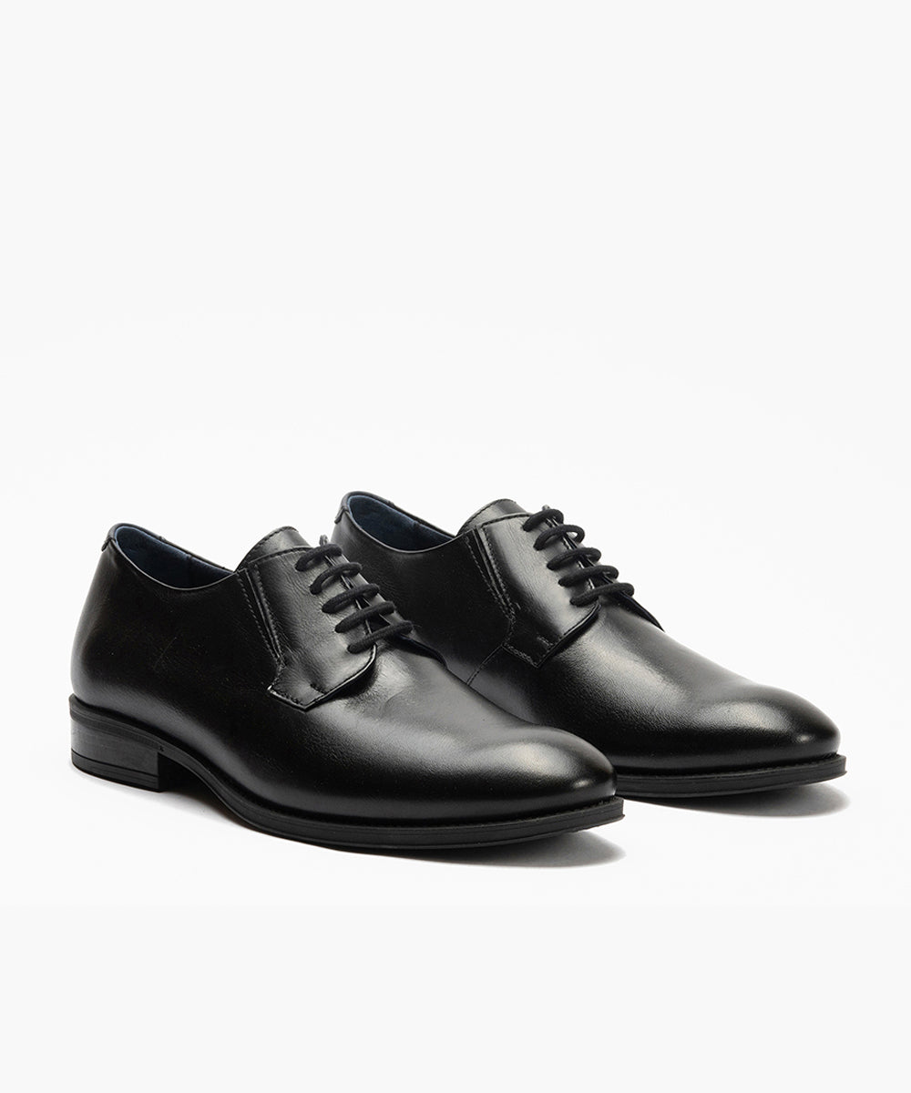 Zapato Blucher Tacón Hombre Negro